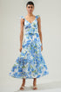 Truth Be Told Blue Floral Tiered Maxi Dress